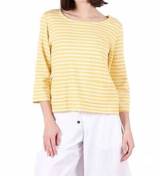 NEW BIBICO classic sailor tee in lemon stripe